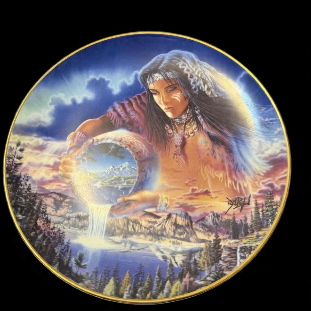 Royal Doulton White and Black 'The Waters of Life' Collector Plate Backstamp